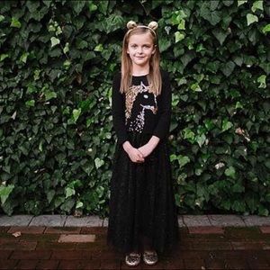 Black and gold tulle skirt